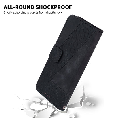 For Huawei nova Y61 4G Stand Cover Imprinted 7-Shape Pattern Wallet Flip Leather Phone Case