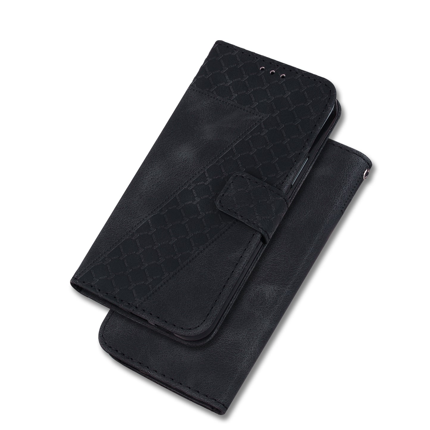 For Huawei nova Y61 4G Stand Cover Imprinted 7-Shape Pattern Wallet Flip Leather Phone Case