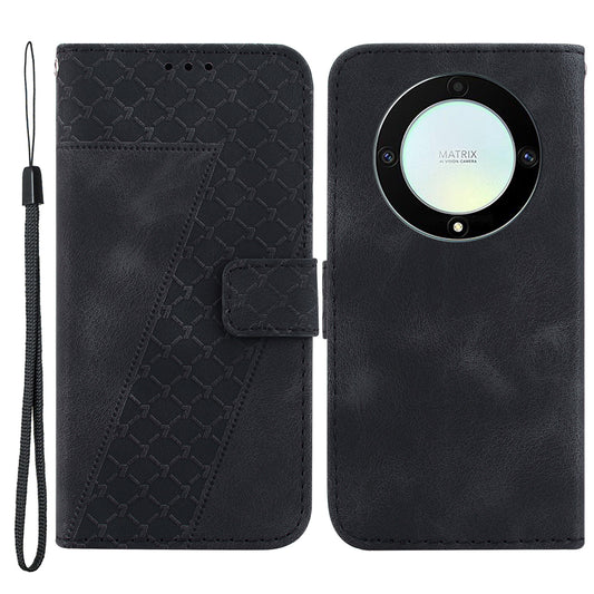 For Honor X9a 5G / X40 5G / Magic5 Lite 5G Flip Leather Phone Case Stand Imprinted 7-Shape Pattern Wallet Cover