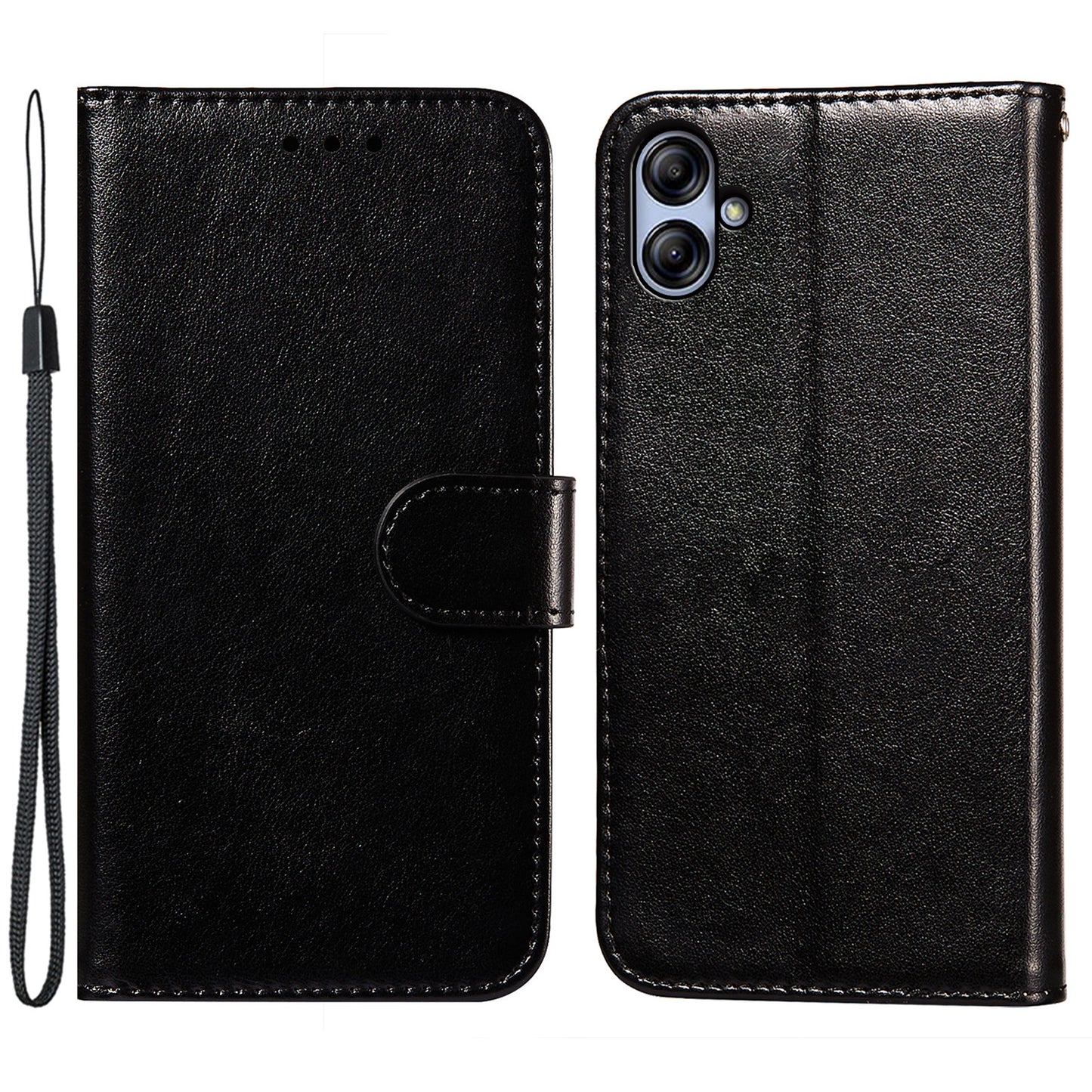 For Samsung Galaxy A04e 4G / M04 4G / F04 4G TPU+PU Leather Wallet Stand Flip Cover Magnetic Closure Phone Case