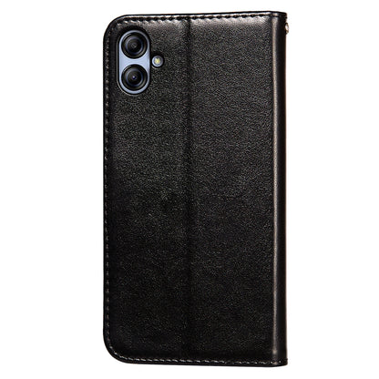 For Samsung Galaxy A04e 4G / M04 4G / F04 4G TPU+PU Leather Wallet Stand Flip Cover Magnetic Closure Phone Case