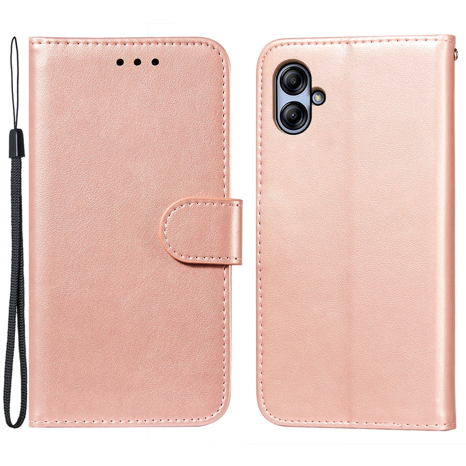 For Samsung Galaxy A04e 4G / M04 4G / F04 4G TPU+PU Leather Wallet Stand Flip Cover Magnetic Closure Phone Case