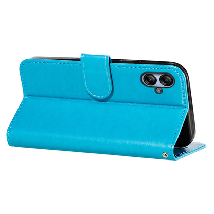 For Samsung Galaxy A04e 4G / M04 4G / F04 4G TPU+PU Leather Wallet Stand Flip Cover Magnetic Closure Phone Case