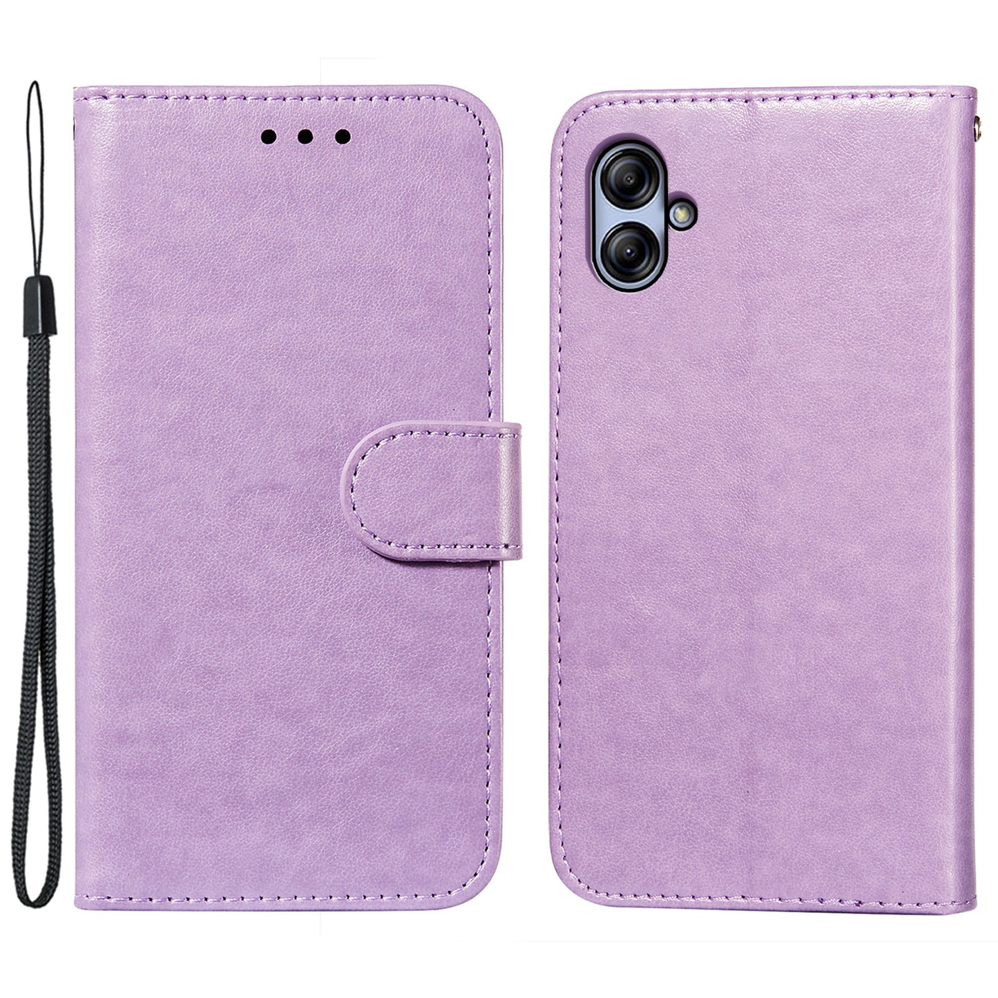 For Samsung Galaxy A04e 4G / M04 4G / F04 4G TPU+PU Leather Wallet Stand Flip Cover Magnetic Closure Phone Case