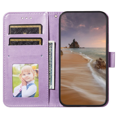 For Samsung Galaxy A04e 4G / M04 4G / F04 4G TPU+PU Leather Wallet Stand Flip Cover Magnetic Closure Phone Case