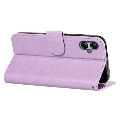 For Samsung Galaxy A04e 4G / M04 4G / F04 4G TPU+PU Leather Wallet Stand Flip Cover Magnetic Closure Phone Case