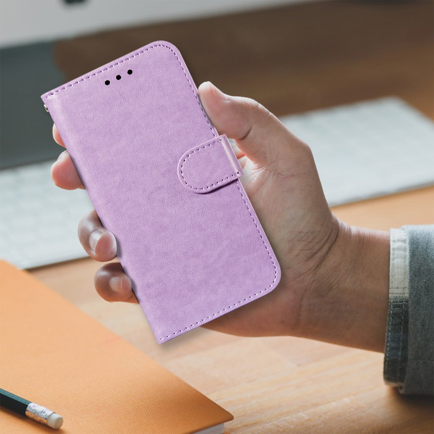For Samsung Galaxy A04e 4G / M04 4G / F04 4G TPU+PU Leather Wallet Stand Flip Cover Magnetic Closure Phone Case