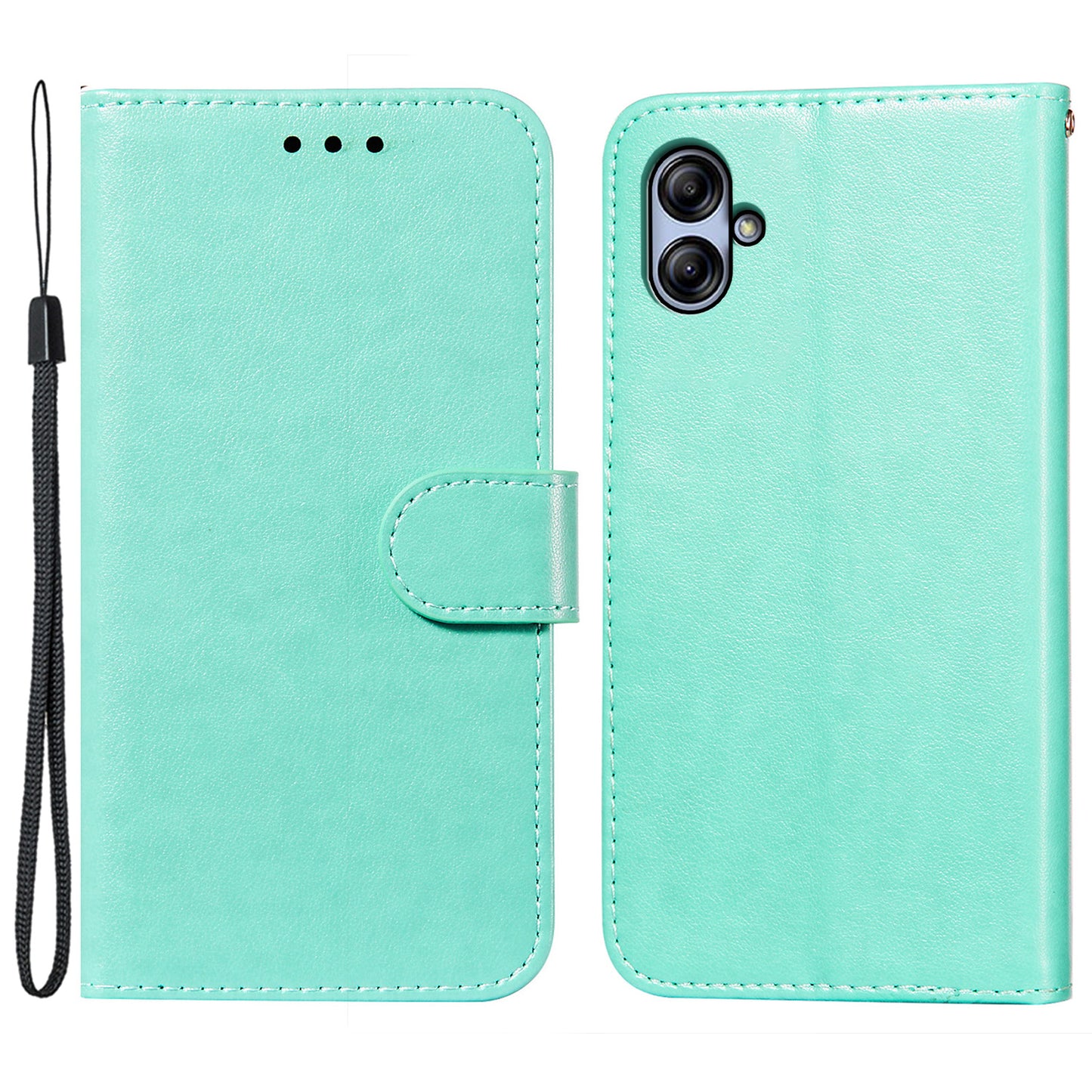 For Samsung Galaxy A04e 4G / M04 4G / F04 4G TPU+PU Leather Wallet Stand Flip Cover Magnetic Closure Phone Case