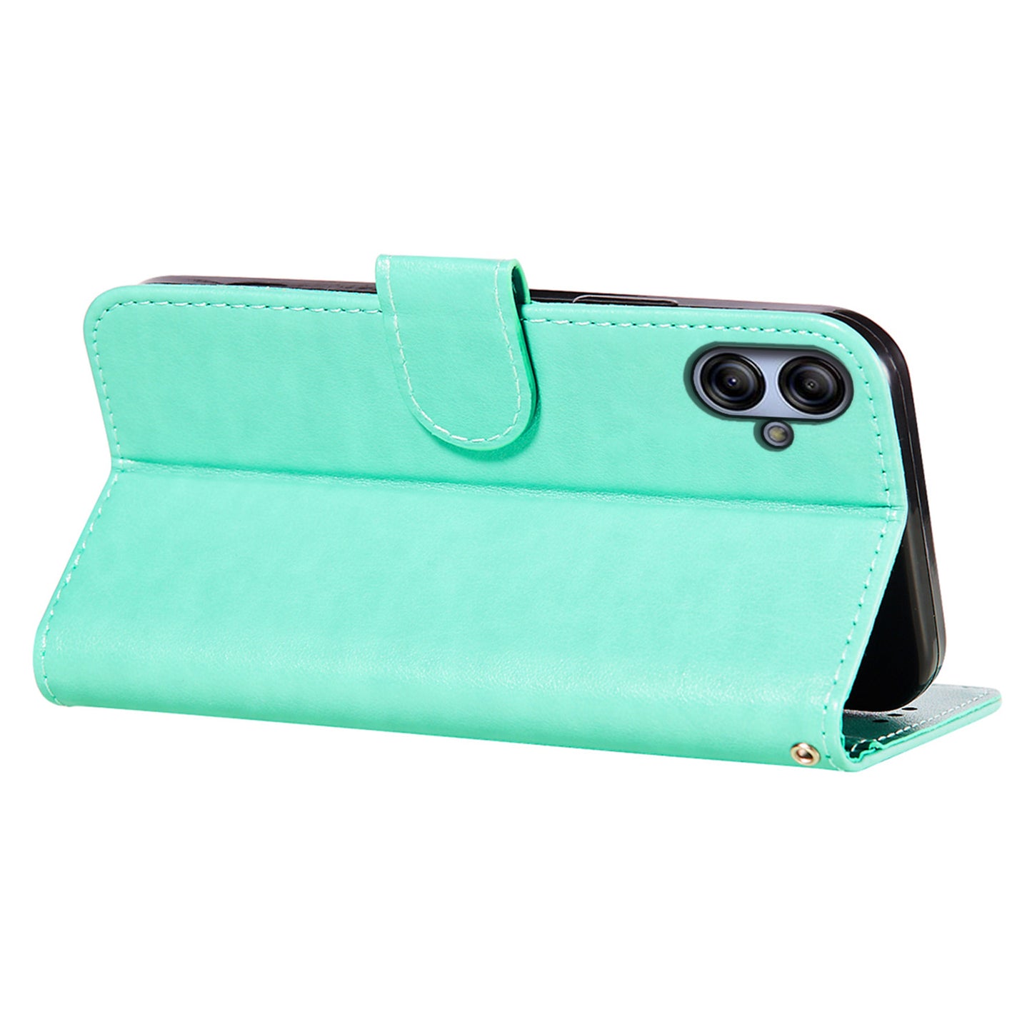 For Samsung Galaxy A04e 4G / M04 4G / F04 4G TPU+PU Leather Wallet Stand Flip Cover Magnetic Closure Phone Case