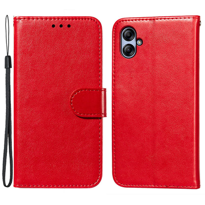 For Samsung Galaxy A04e 4G / M04 4G / F04 4G TPU+PU Leather Wallet Stand Flip Cover Magnetic Closure Phone Case