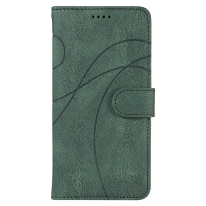For Honor 90 Pro Slim-Fit Phone Case Imprinted Line Wallet Stand PU Leather Phone Cover