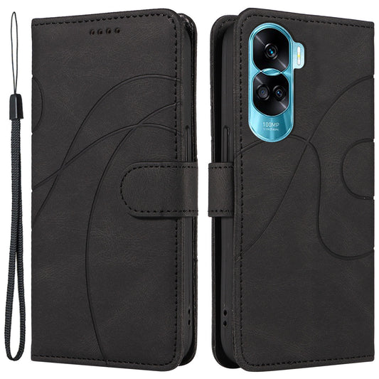 For Honor 90 Lite 5G / X50i 5G Cell Phone Case Imprinted Design Wallet TPU+PU Leather Stand Cover