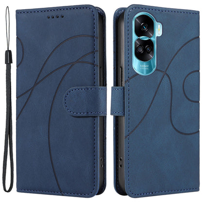 For Honor 90 Lite 5G / X50i 5G Cell Phone Case Imprinted Design Wallet TPU+PU Leather Stand Cover
