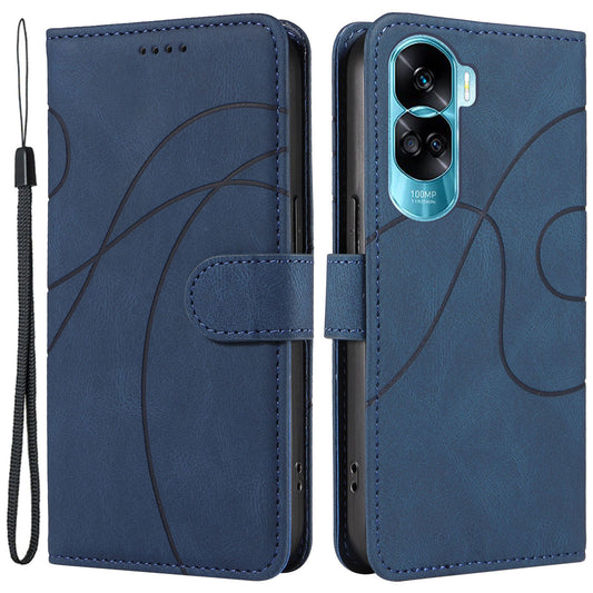 For Honor 90 Lite 5G / X50i 5G Cell Phone Case Imprinted Design Wallet TPU+PU Leather Stand Cover