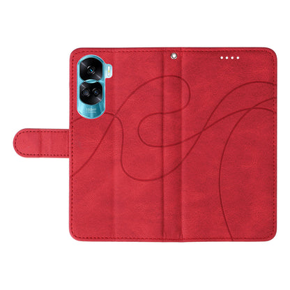 For Honor 90 Lite 5G / X50i 5G Cell Phone Case Imprinted Design Wallet TPU+PU Leather Stand Cover
