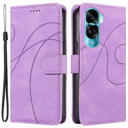 For Honor 90 Lite 5G / X50i 5G Cell Phone Case Imprinted Design Wallet TPU+PU Leather Stand Cover