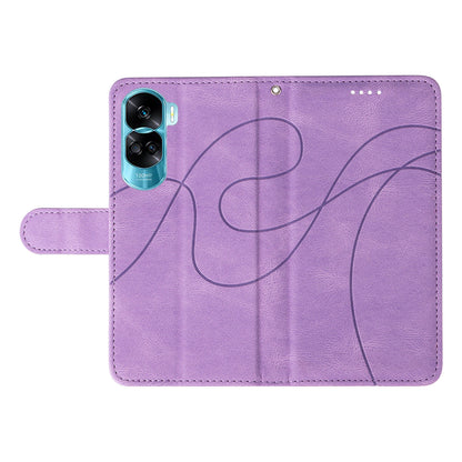 For Honor 90 Lite 5G / X50i 5G Cell Phone Case Imprinted Design Wallet TPU+PU Leather Stand Cover
