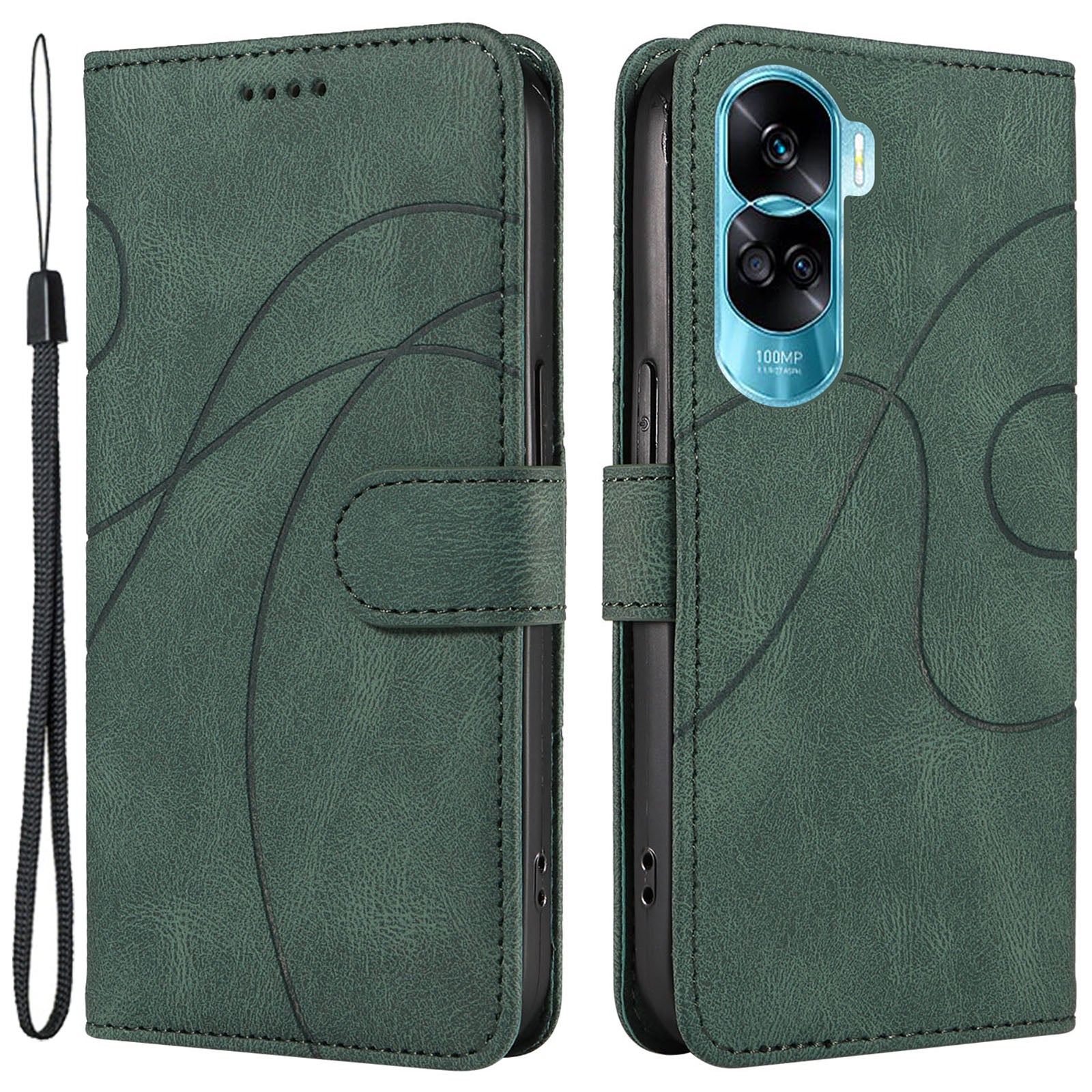 For Honor 90 Lite 5G / X50i 5G Cell Phone Case Imprinted Design Wallet TPU+PU Leather Stand Cover