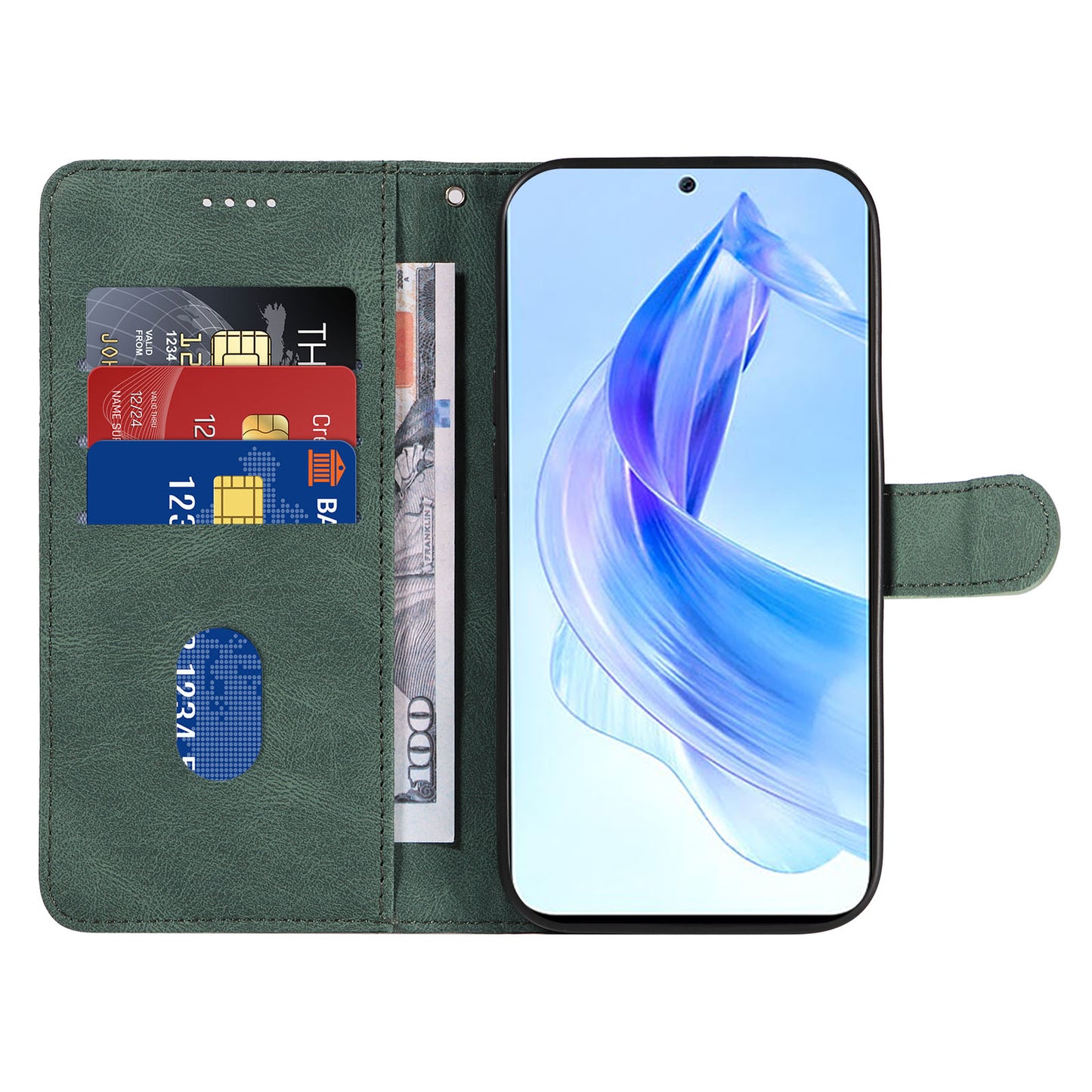 For Honor 90 Lite 5G / X50i 5G Cell Phone Case Imprinted Design Wallet TPU+PU Leather Stand Cover