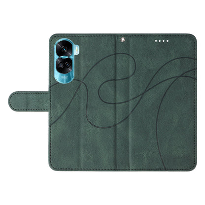 For Honor 90 Lite 5G / X50i 5G Cell Phone Case Imprinted Design Wallet TPU+PU Leather Stand Cover