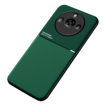 Anti-slip Phone Case for Realme 11 Pro 5G / 11 Pro+ 5G , PU Leather+TPU Lines Imprinted Shockproof Cover