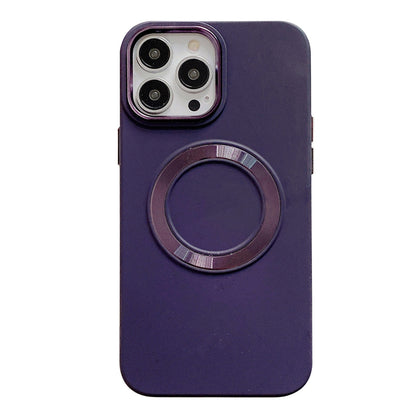 For iPhone 14 Pro Max TPU Phone Case Electroplating Camera Frame Magnetic Cover