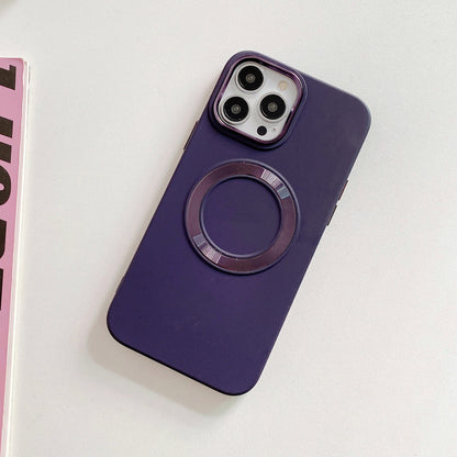 For iPhone 14 Pro Max TPU Phone Case Electroplating Camera Frame Magnetic Cover