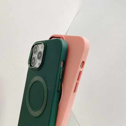 For iPhone 14 Pro Max TPU Phone Case Electroplating Camera Frame Magnetic Cover