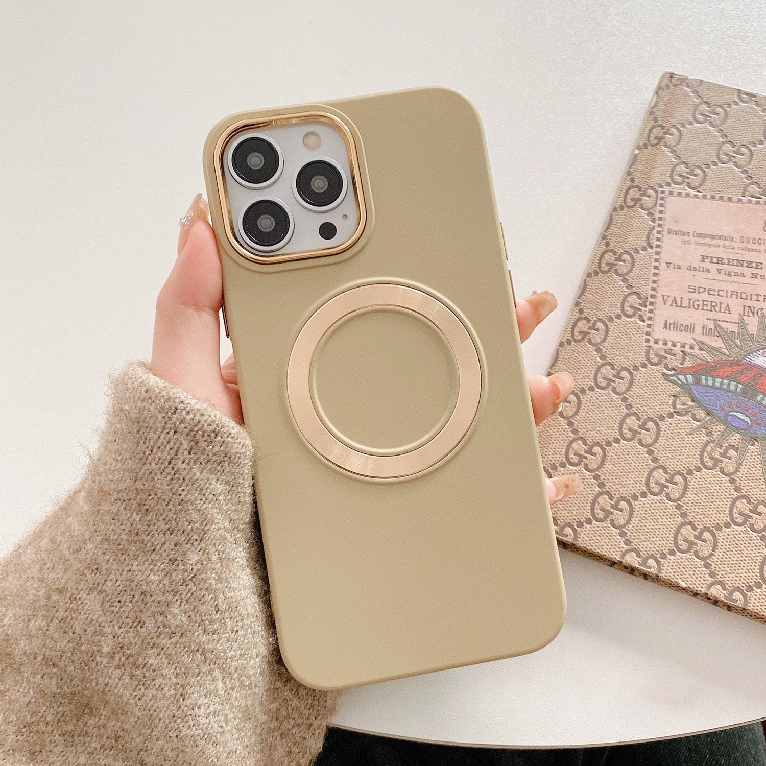 For iPhone 14 Pro Max TPU Phone Case Electroplating Camera Frame Magnetic Cover