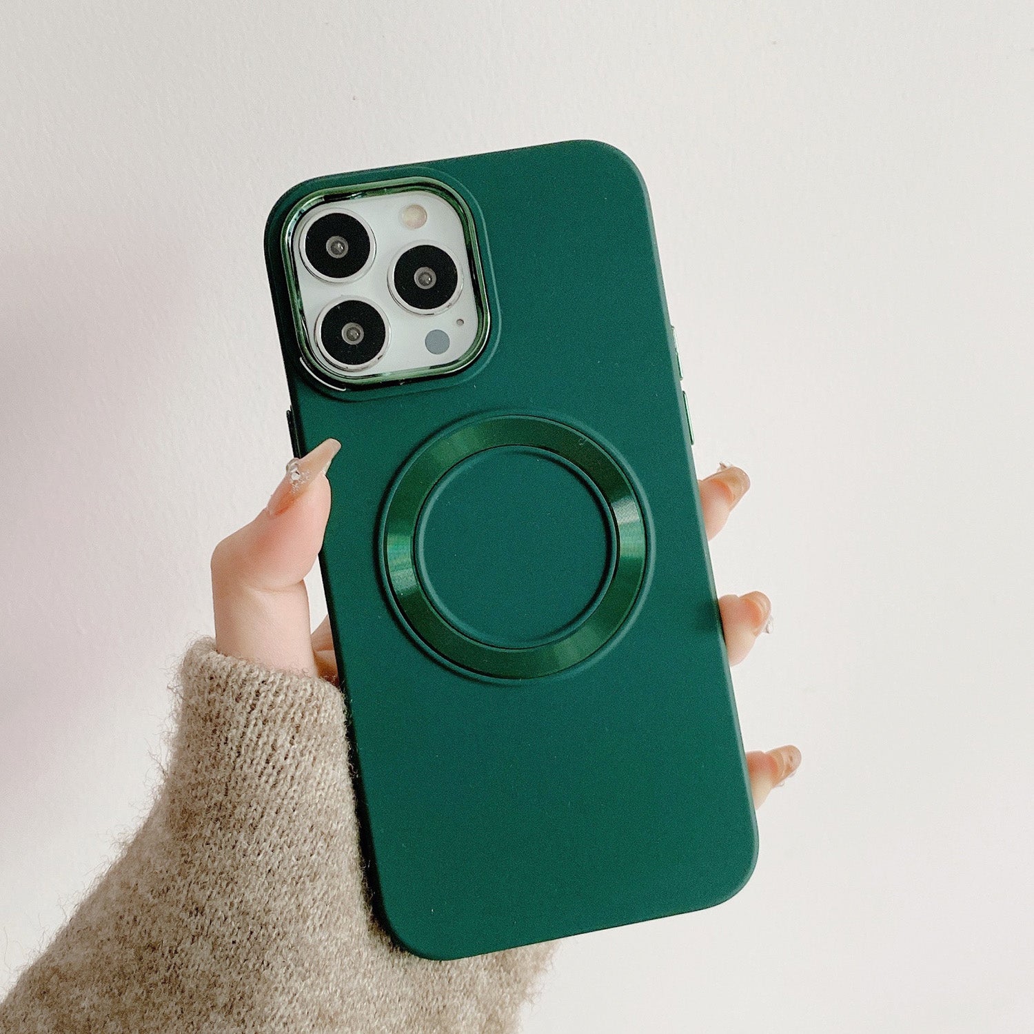 For iPhone 14 Pro Max TPU Phone Case Electroplating Camera Frame Magnetic Cover