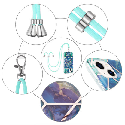 YB IMD Series-5 Phone Case for iPhone 15 Electroplating IML IMD TPU Phone Shell with Lanyard
