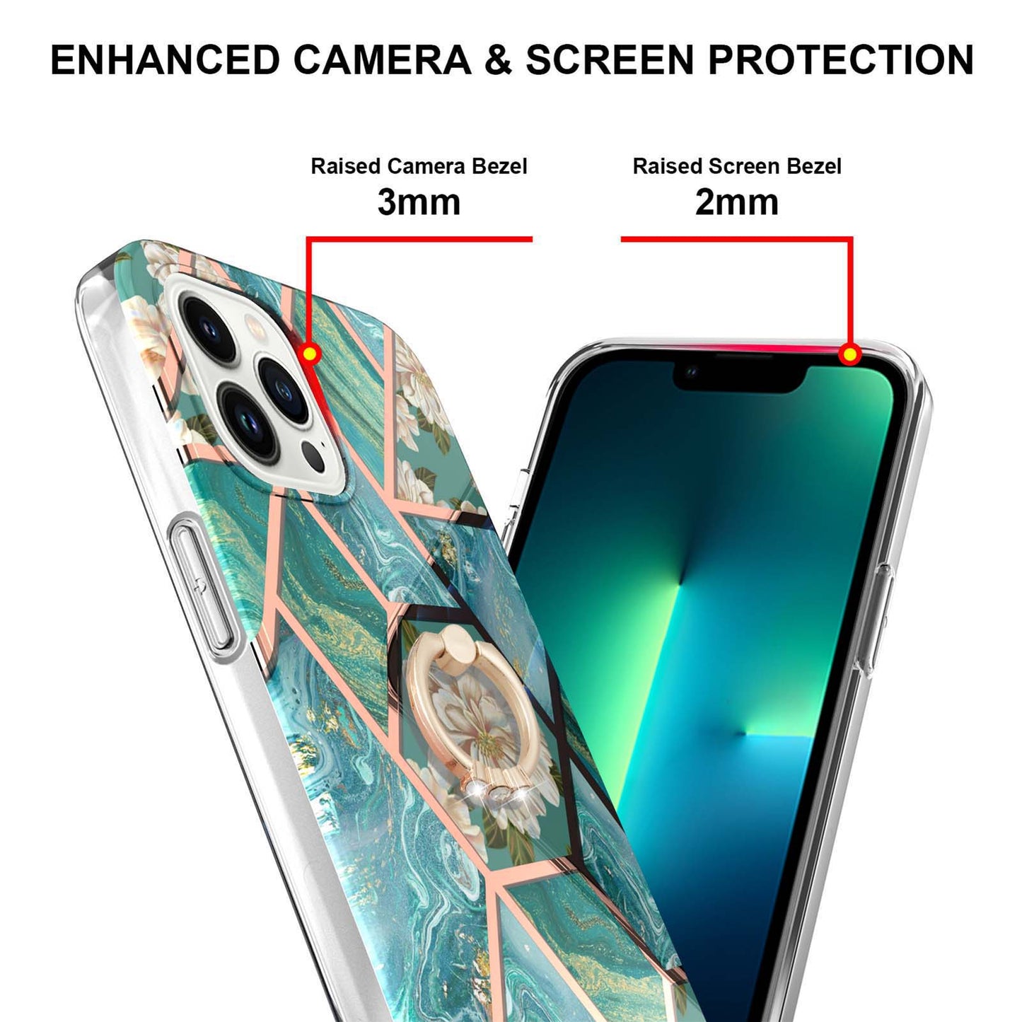 YB IMD Series-6 For iPhone 15 Pro Max Electroplating Kickstand Phone Case IMD IML TPU Phone Cover