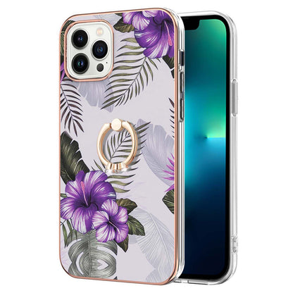 YB IMD Series-6 For iPhone 15 Pro Kickstand Phone Case IMD IML Electroplating TPU Phone Cover