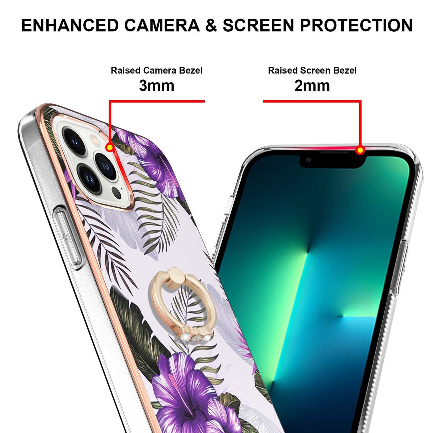 YB IMD Series-6 For iPhone 15 Pro Kickstand Phone Case IMD IML Electroplating TPU Phone Cover