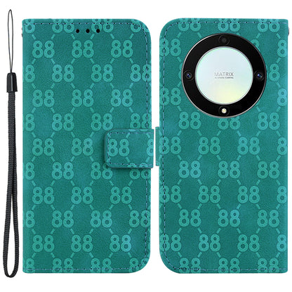 For Honor X40 5G / X9a 5G / Magic5 Lite 5G Double 8-Shape Imprinted Leather Case Anti-drop Stand Wallet Phone Cover