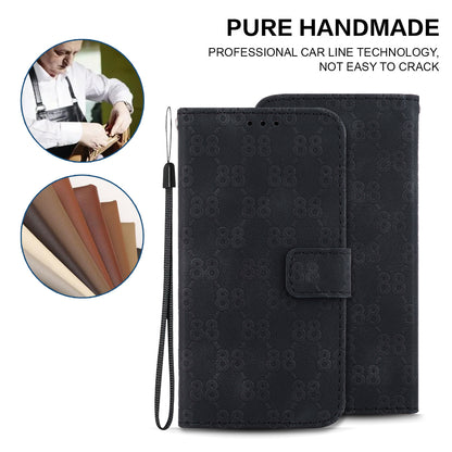 For Honor X9 4G / X9 5G Double 8-Shape Imprint Leather Shell Anti-fall Wallet Stand Phone Cover