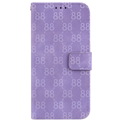 For Honor X9 4G / X9 5G Double 8-Shape Imprint Leather Shell Anti-fall Wallet Stand Phone Cover