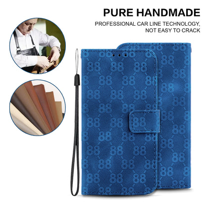 For Honor X9 4G / X9 5G Double 8-Shape Imprint Leather Shell Anti-fall Wallet Stand Phone Cover