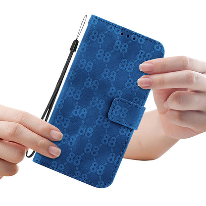 For Honor X9 4G / X9 5G Double 8-Shape Imprint Leather Shell Anti-fall Wallet Stand Phone Cover