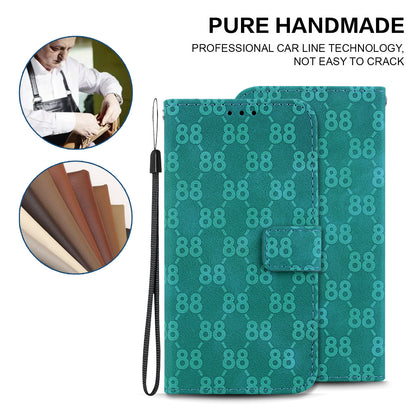 For Honor X9 4G / X9 5G Double 8-Shape Imprint Leather Shell Anti-fall Wallet Stand Phone Cover