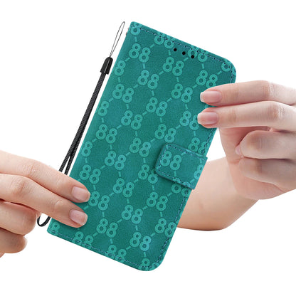 For Honor X9 4G / X9 5G Double 8-Shape Imprint Leather Shell Anti-fall Wallet Stand Phone Cover