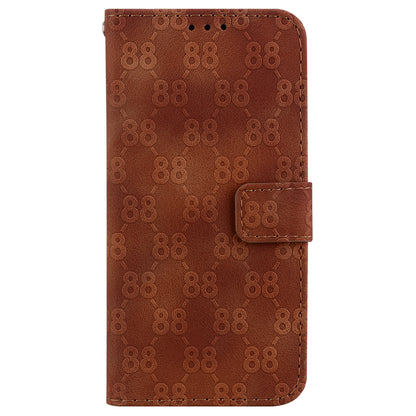 For Honor X9 4G / X9 5G Double 8-Shape Imprint Leather Shell Anti-fall Wallet Stand Phone Cover