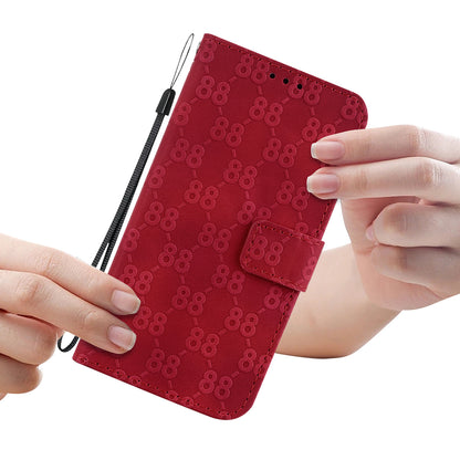 For Honor X9 4G / X9 5G Double 8-Shape Imprint Leather Shell Anti-fall Wallet Stand Phone Cover
