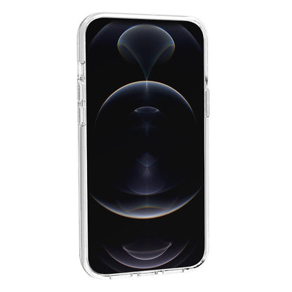 For iPhone 15 Plus Anti-Scratch Cover Clear Design Hard PC + Flexible TPU Cell Phone Case