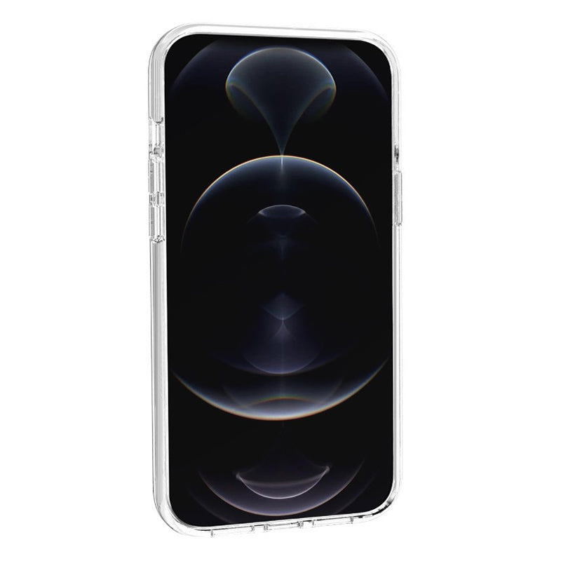 For iPhone 15 Plus Anti-Scratch Cover Clear Design Hard PC + Flexible TPU Cell Phone Case