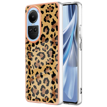 YB IMD Series-19 Style D Electroplating Cover for Oppo Reno10 5G (Global) IMD Pattern 2.0mm TPU Phone Case