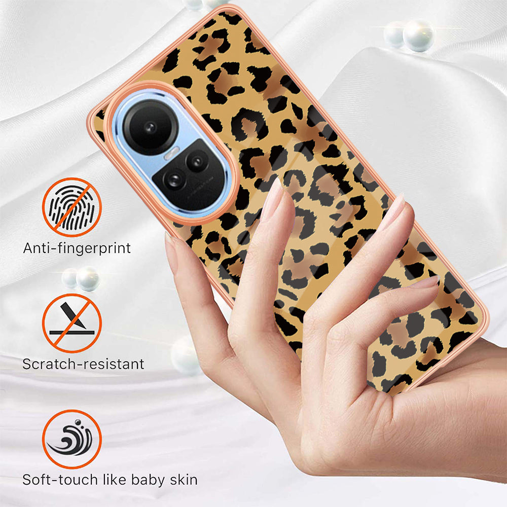 YB IMD Series-19 Style D Electroplating Cover for Oppo Reno10 5G (Global) IMD Pattern 2.0mm TPU Phone Case