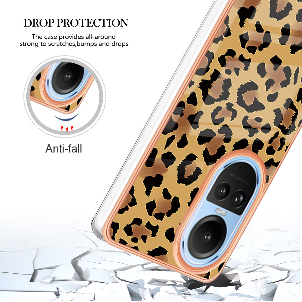 YB IMD Series-19 Style D Electroplating Cover for Oppo Reno10 5G (Global) IMD Pattern 2.0mm TPU Phone Case