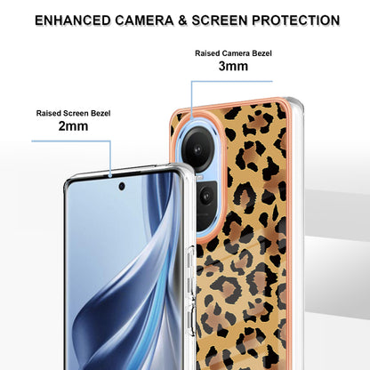 YB IMD Series-19 Style D Electroplating Cover for Oppo Reno10 5G (Global) IMD Pattern 2.0mm TPU Phone Case