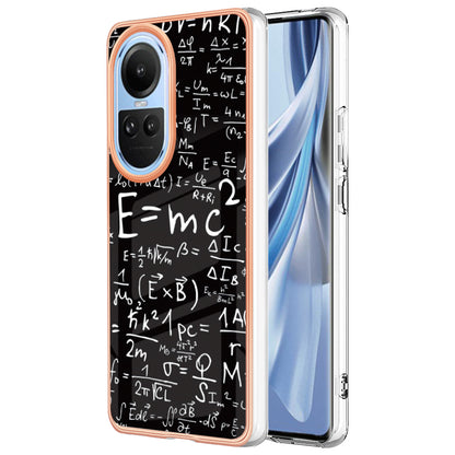YB IMD Series-19 Style D Electroplating Cover for Oppo Reno10 5G (Global) IMD Pattern 2.0mm TPU Phone Case